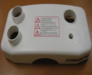 Sanitop : Lid, Vent connection and breather open