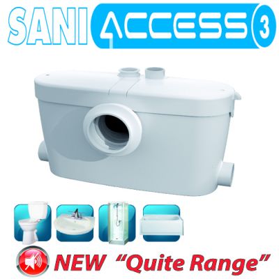 SANIFLO : SANIACCESS3 Macerating pump only. For use with Saniflo rear outlet toilets.