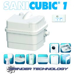 SANIFLO : SANICUBIC 1 Waste and Grey water only. Heavy Duty Grinder. Single Motor