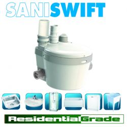 SANIFLO : SANISWIFT Grey water only. Medium duty. 14' lift.