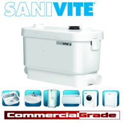 SANIFLO : SANIVITE Grey water only. Heavy duty. 15' lift. 21Lbs.